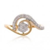 Designer Ring with Certified Diamonds in 18k Yellow Gold - LR1830P